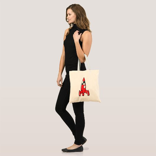 Red Speelgoed Rocket Canvas tas