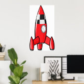 Red Speelgoed Rocket Poster (Thuiskantoor)