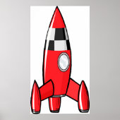 Red Speelgoed Rocket Poster (Voorkant)