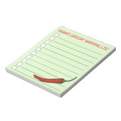 Red Spicy Hot Chili Pepper Vegetable Grocery List Notitieblok (Linkerzijde)
