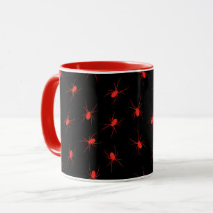 Red Spider Elegant Vintage Halloween Mok