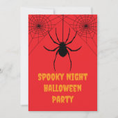 Red Spider Spooky Halloween Party Invitation (Voorkant)