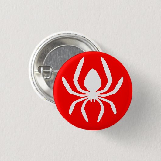 Red Spider Symbool Ronde Button 3,2 Cm (Voorkant /achterkant)