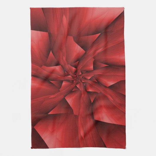 Red Spiral Arms Kitchen Towel Theedoek (Verticaal)