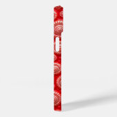 Red Spiral Pattern iPhone Case Bold Design (Achterkant / Rechts)