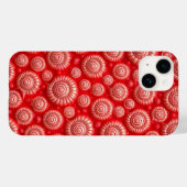 Red Spiral Pattern iPhone Case Bold Design (Achterkant (horizontaal))