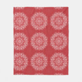 Red spiritual Indian mandala pattern Fleece Deken (Voorkant)