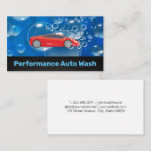 Red Sportauto's | Zeepbellen Visitekaartje (Voorkant / Achterkant)