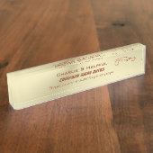 Red Sports Automatisch op goudeffect - automatisch Naambordje (Zijkant)