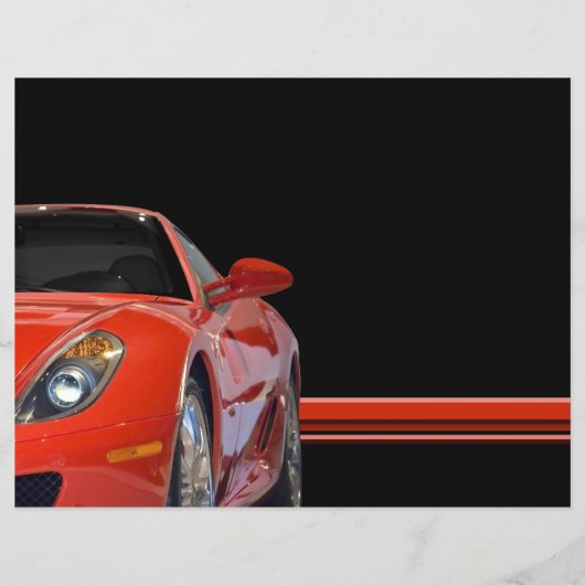 Red Sports Car Flyer (Voorkant)
