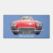 Red Sport's Car, personaliseer naam Bureaumat (Voorkant)