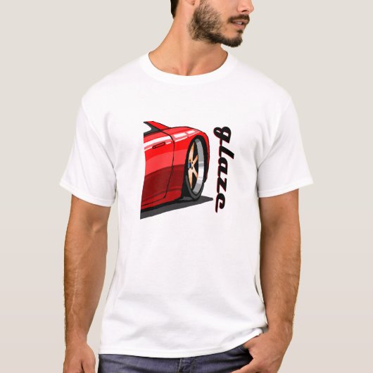 Red Sports Car Wheel - Slanke velgen T-shirt (Voorkant)