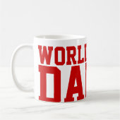Red Sports Font World's beste papa Koffiemok (Links)