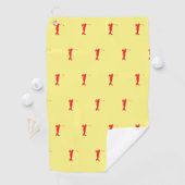 Red Sports Golfer Silhouette Golf Towel Golfhanddoek (Insitu)