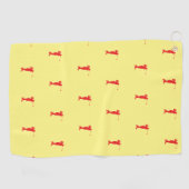 Red Sports Golfer Silhouette Golf Towel Golfhanddoek (Horizontaal)