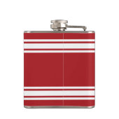 Red Sports Jersey met Jouw naam en nummer Heupfles (Achterkant)