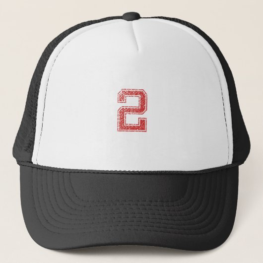 Red Sports Jerzee Nummer 2 Trucker Pet (Voorkant)