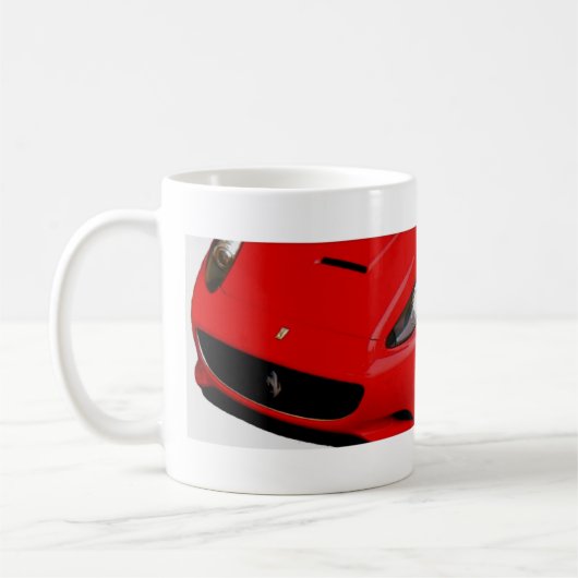 ~Red Sportscar~ MOK, AANGEPAST IT! Koffiemok (Links)