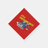 Red Sporty Football Celebration Kids Verjaardag Servet (Hoek)