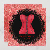 RED SPOT CORSET BACHELORETTE ARTIJ GLITTER KAART (Voorkant / Achterkant)