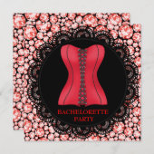 RED SPOT CORSET BACHELORETTE PARTY DIAMONDS KAART (Voorkant / Achterkant)