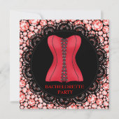 RED SPOT CORSET BACHELORETTE PARTY DIAMONDS KAART (Voorkant)