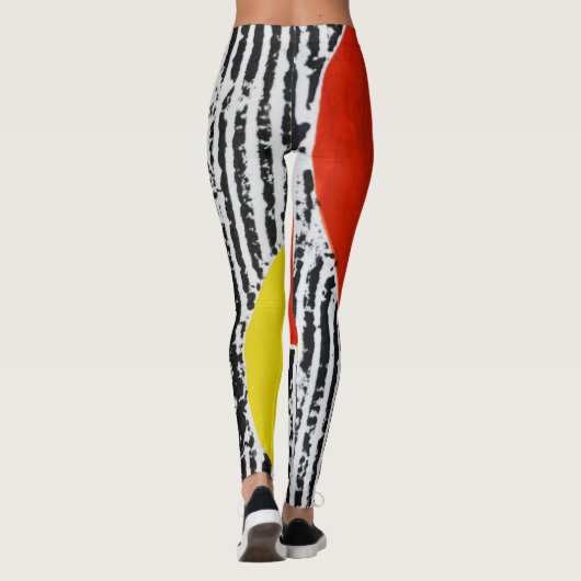 Red Spot echt wilde Leggings met zwarte streep (Achterkant)