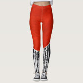 Red Spot echt wilde Leggings met zwarte streep (Voorkant)