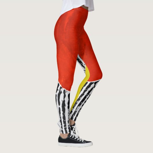 Red Spot echt wilde Leggings met zwarte streep (Rechts)