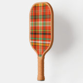 Red Spotted Newt Plaid - Sinaasappel Gold en Green Pickleball Paddle (Links)
