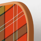 Red Spotted Newt Plaid - Sinaasappel Gold en Green Pickleball Paddle (Links Detail)