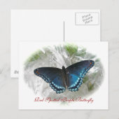 Red Spotted Paars Butterfly Series Briefkaart (Voorkant / Achterkant)