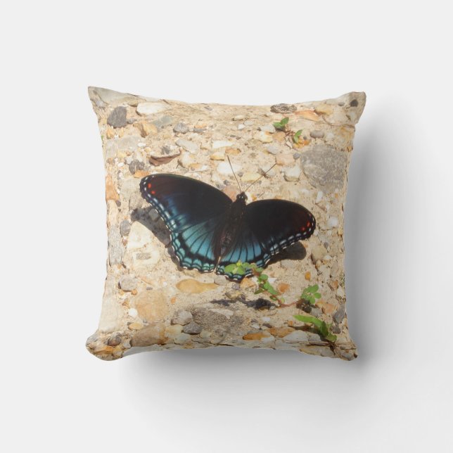 Red-Spotted Purple Butterfly Throw Pillow Kussen (Voorkant)