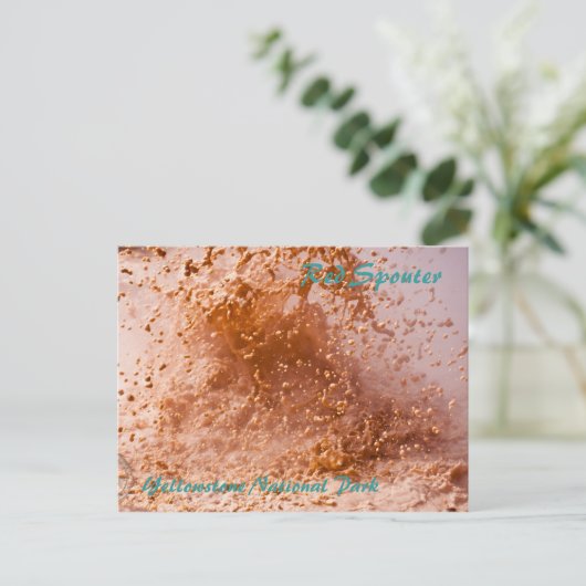 Red Spouter Mud Pot in Yellowstone National Park Briefkaart (Staand voorkant)