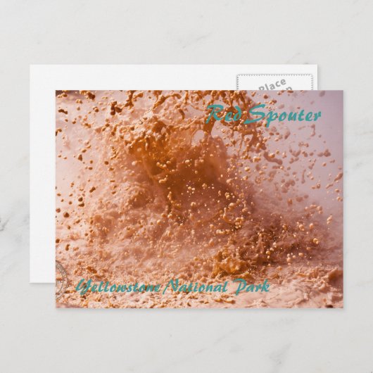 Red Spouter Mud Pot in Yellowstone National Park Briefkaart (Voorkant / Achterkant)