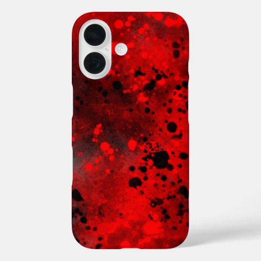 Red Spray Paint Effect iPhone 16 Hoesje (Achterkant)