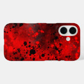 Red Spray Paint Effect iPhone 16 Hoesje (Achterkant (horizontaal))