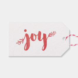 Red Sprigs of Joy Christmas Gift Label Cadeaulabel