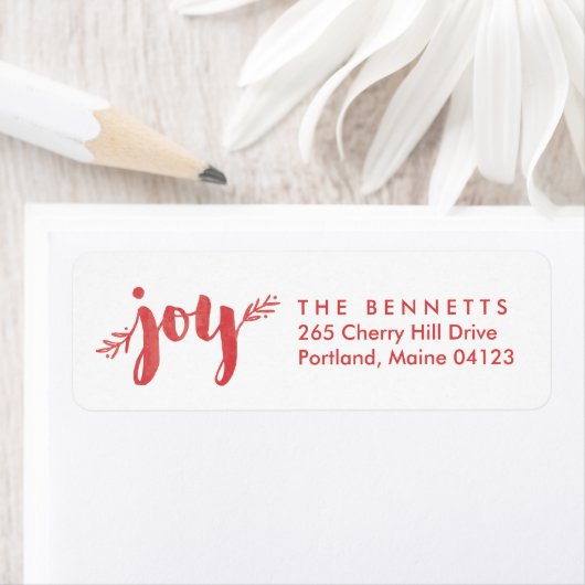 Red Sprigs van het etiket van het Jaloge Kerstmis  (Insitu)