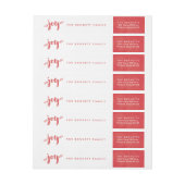 Red Sprigs van het etiket van het Jaloge Kerstmis (Vel)