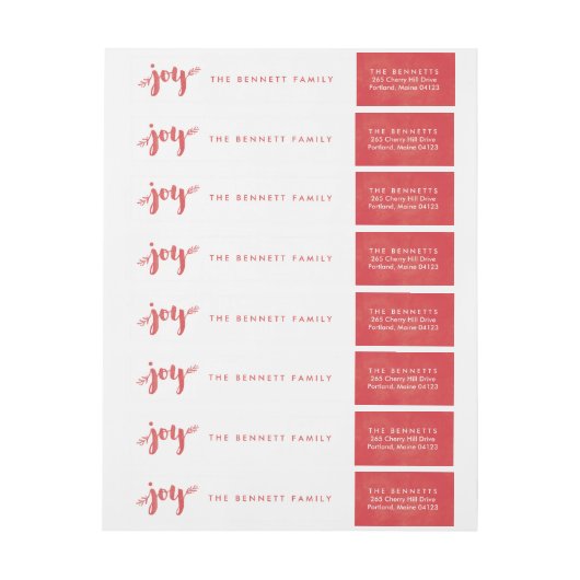 Red Sprigs van het etiket van het Jaloge Kerstmis  (Vel)