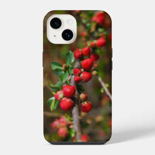 Red Spring Buds iPhone Case Hoesje (Achterkant)