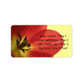 Red Spring Tulip | Aangepast adres Etiket (Voorkant)