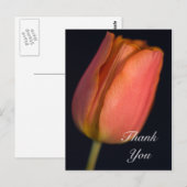 Red Spring Tulip Dank je Briefkaart (Voorkant / Achterkant)