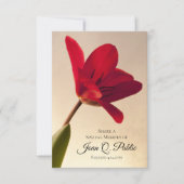 Red Spring Tulip Flower Deel een begrafenis Notitiekaartje (Voorkant)