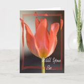 Red Spring Tulip zal je mijn Bridesmaid uitnodigen (Voorkant)