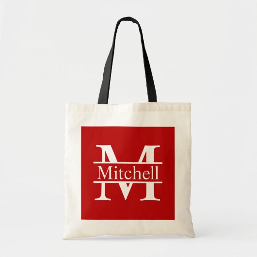 Red Square CB LF Monogrammed Tote Bag (Voorkant)