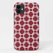 Red Square Link Pattern iPhone 5 Hoesje (Achterkant)
