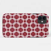Red Square Link Pattern iPhone 5 Hoesje (Achterkant (horizontaal))