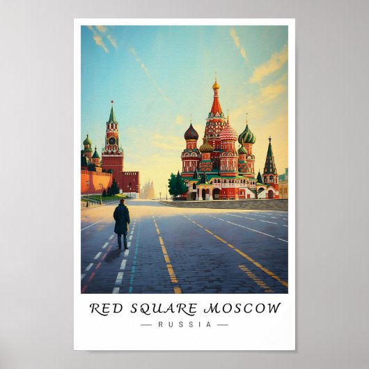 Red Square Moscow Russia Wall Art, Cityscape  Poster (Voorkant)